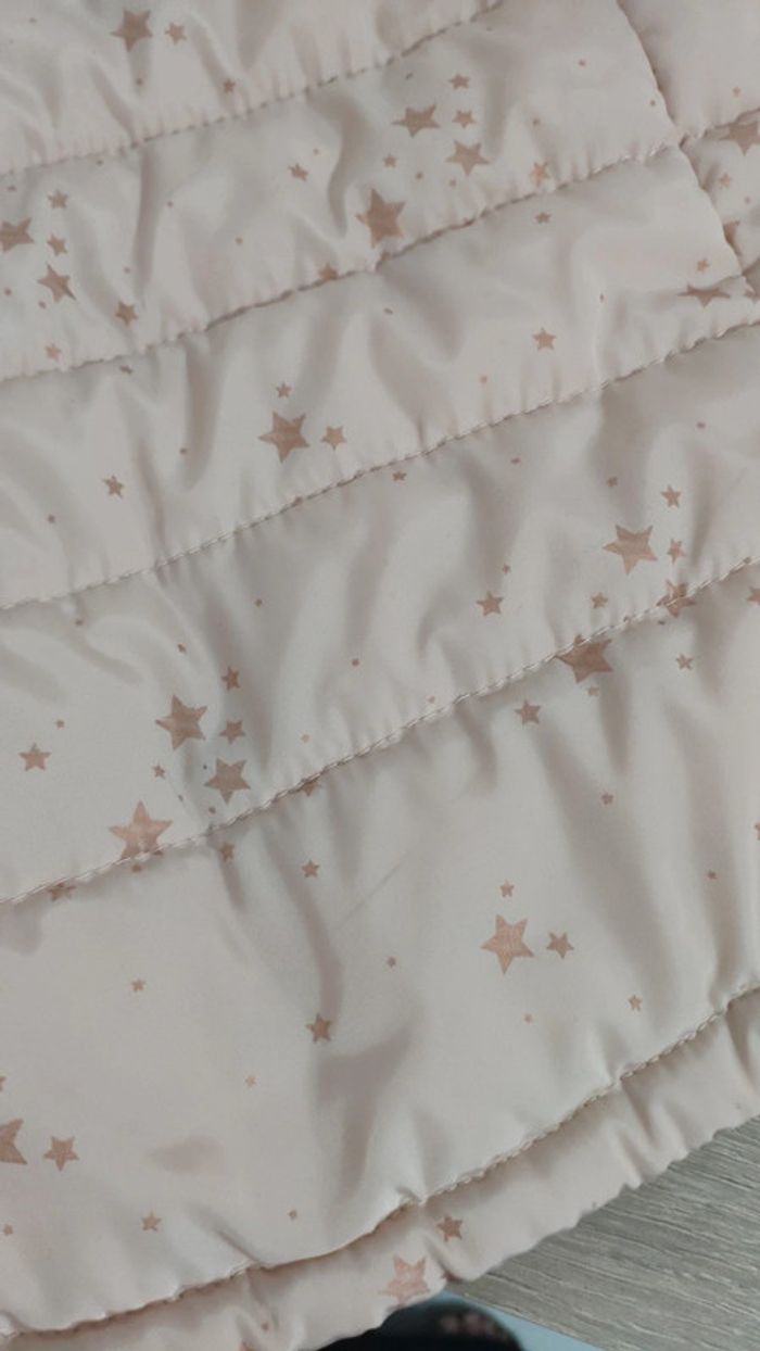 Manteau blouson doudoune polaire Kiabi rose étoiles 3 ans fille - photo numéro 7
