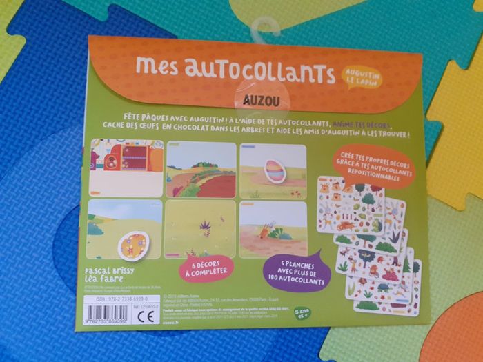 Autocollants Pâques Augustin le lapin Auzou Lettres alphabet - photo numéro 3