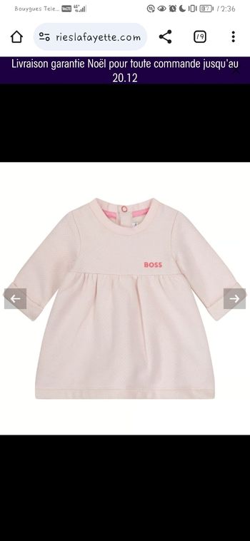 Robe bébé 12mois Hugo boss