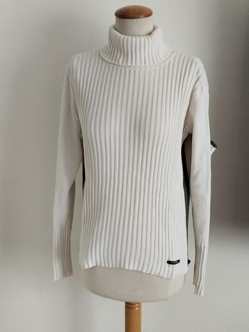Pull blanc à col roulé Raspberry taille 42 