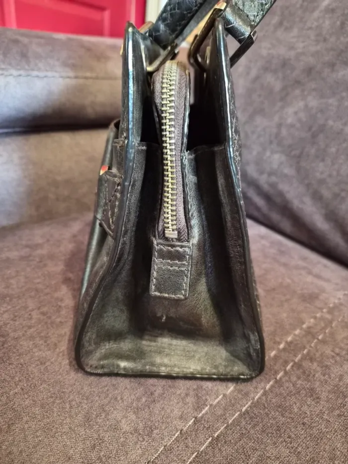 Sac à main Lancel en cuir grainé tressé - Élégance et qualité - Bon état - photo numéro 10