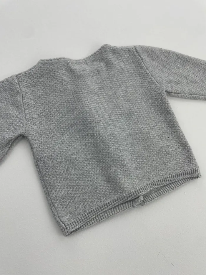 Gilet gris bébé fille – Kiabi – 1 mois (52-55 cm) - photo numéro 2