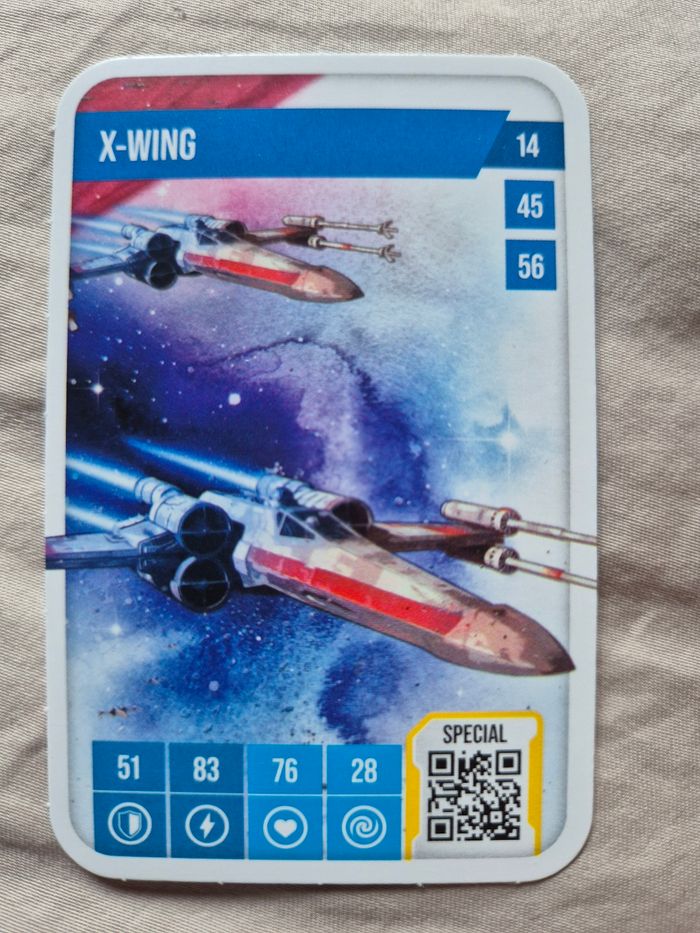 Carte Star Wars Auchan 2025 n° 14 X-Wing
