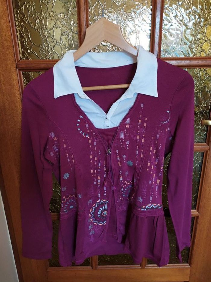 Tunique avec col chemisier