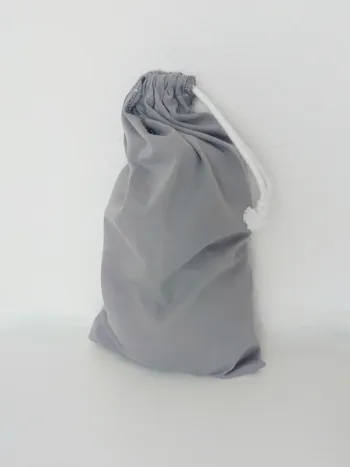 Grand pochon gris - 32×18cm