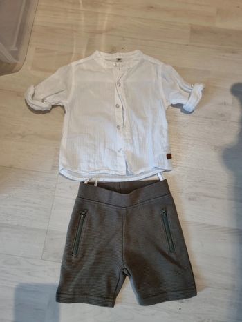 Ensemble short chemise 18 mois