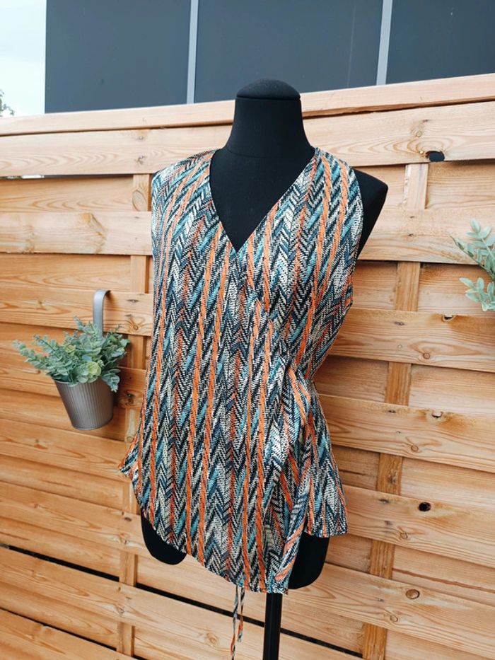 Blouse cache cœur Zara taille S - photo numéro 2