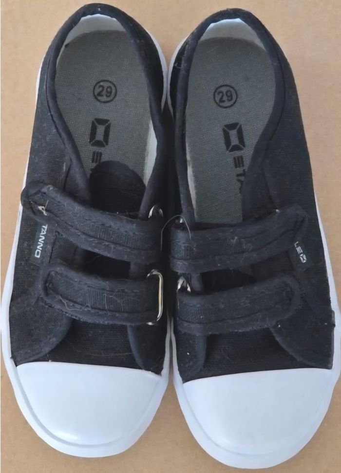 Baskets/Babbies noire/blanche enfant - Pointure 29