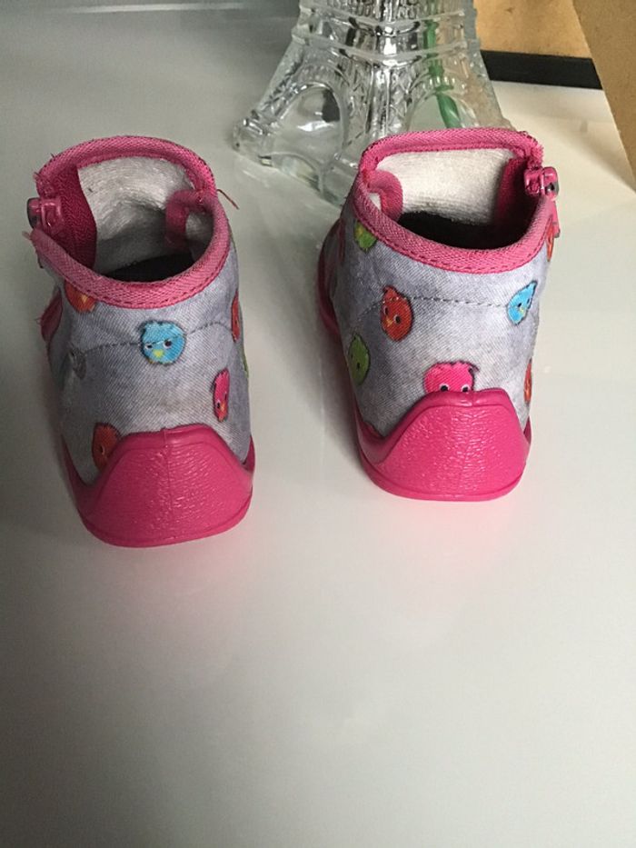 Chaussons gris et rose - photo numéro 5