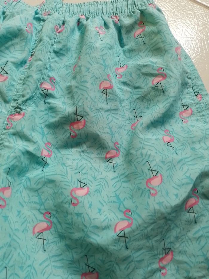 Short de plage femme Bleu ciel Motif flamands roses - photo numéro 9
