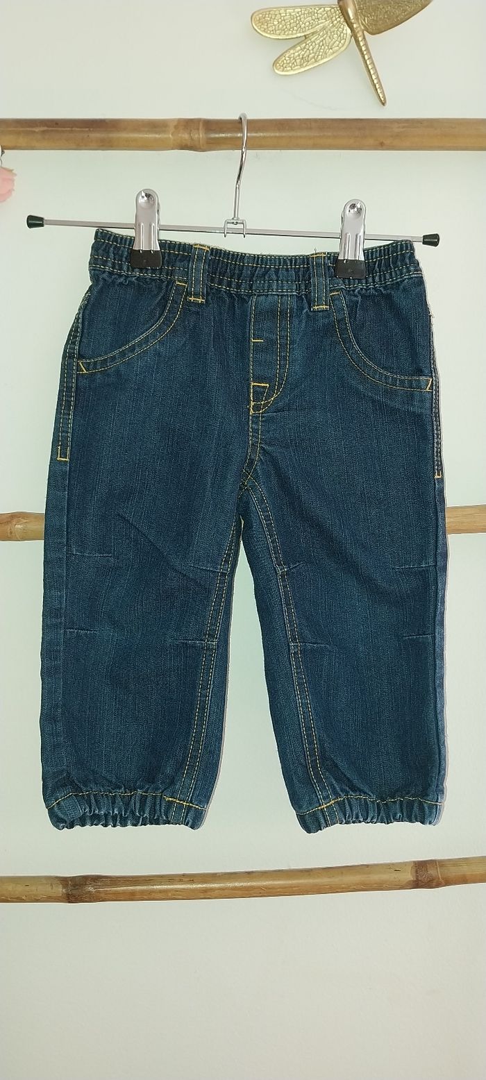 Jean baggy bleu brut état neuf 18 mois