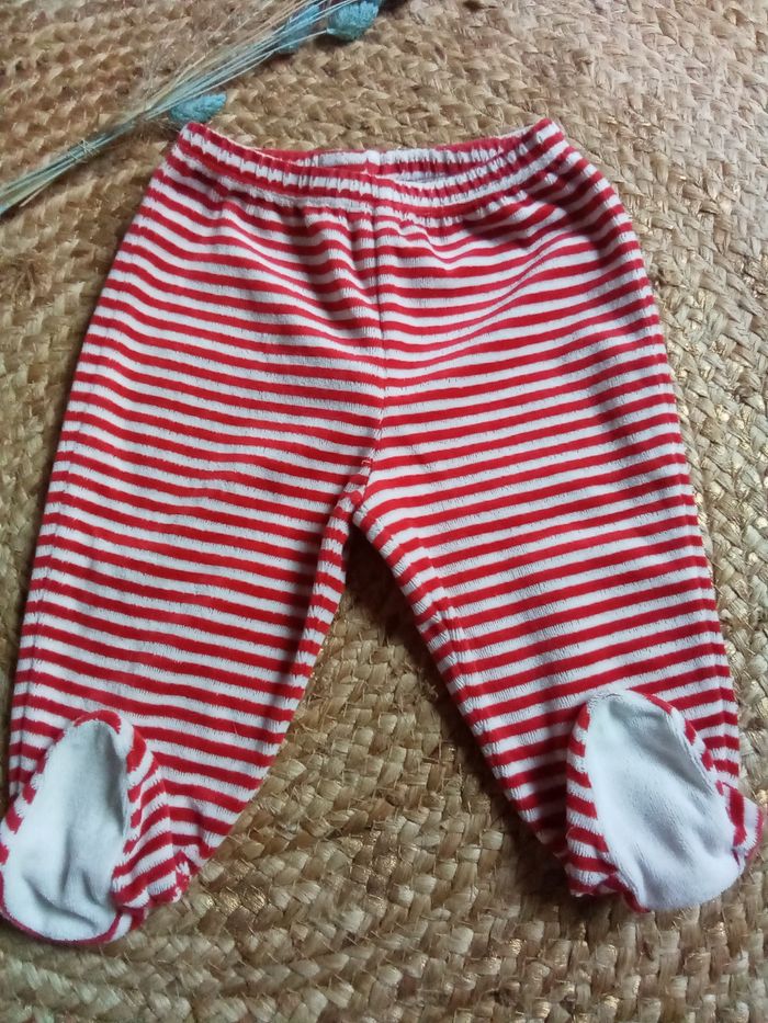 Pyjama 2 pièces en velours rayé thème Noël Obaibi taille 9 mois - photo numéro 8