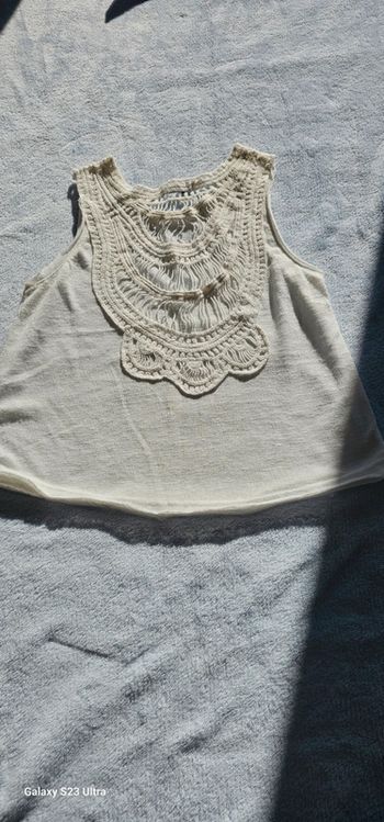 Top brodé Bershka taille S