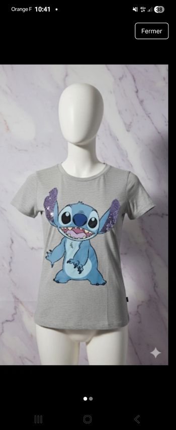 Joli tee shirt stitch fille