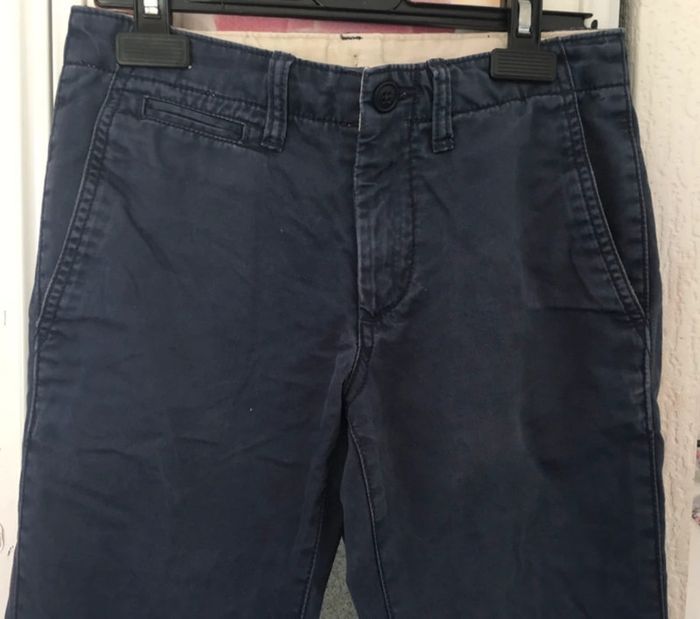 Pantalon slim ajustable bleu marine 10 ans Gap - photo numéro 2