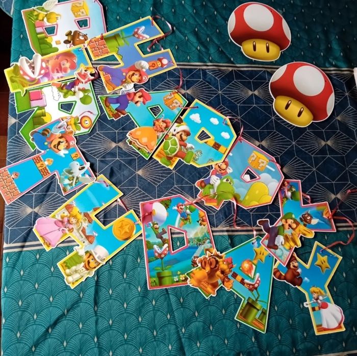 Décoration anniversaire Mario Bross - photo numéro 2