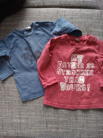 2tee shirts 12mois