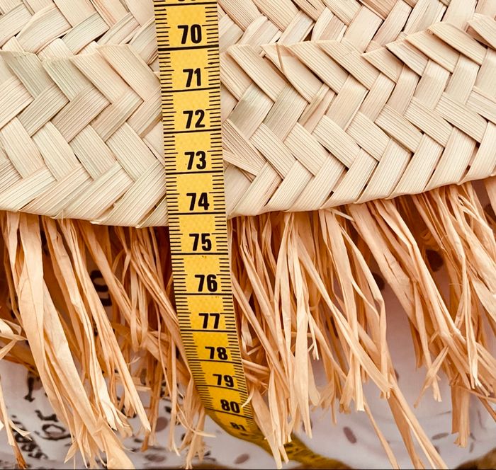 Chapeau  🌴décoration murale raphia /palm neuf 80 cm - photo numéro 3