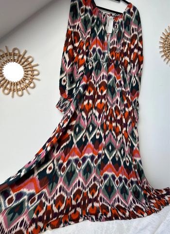 Sublime robe bohème oversize imprimé Itkat / ethnique Promod t36