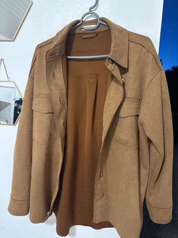 Veste marron en daim 