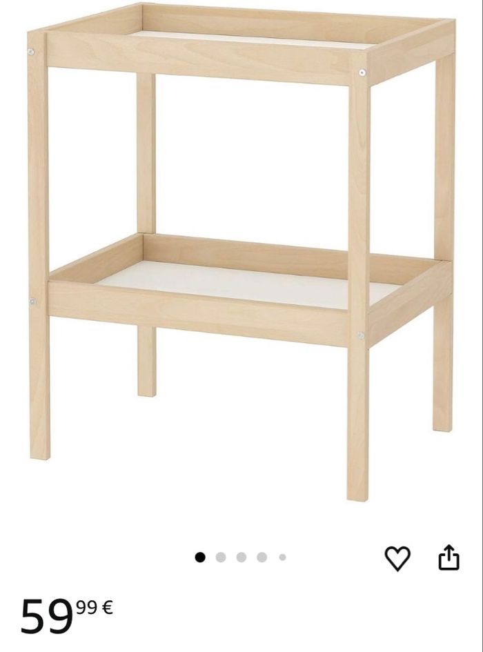 Table à langer SNIGLAR + Matelas SKOTSÄM + Housse + Corbeilles ÖNSKLIG (lot de 4) + Rangement SKUB (6 pièces) – Excellent état - photo numéro 2