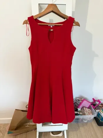Robe trapèze rouge