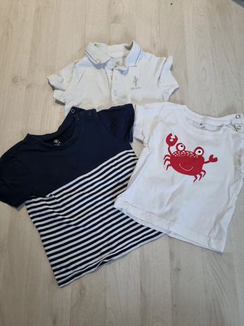 Lot de 3 t-shirts 12 mois