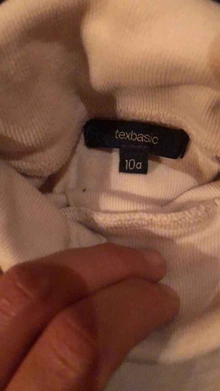 T-shirt manches longues col roulé fille 10 ans - photo numéro 5