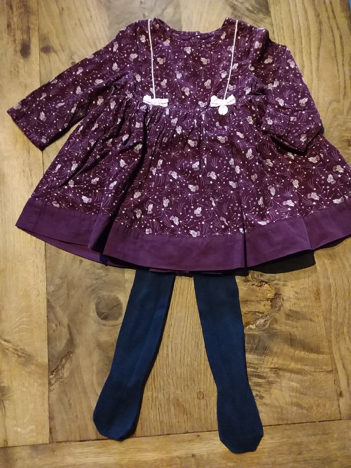 Robe Sergent-major taille 18 mois et son collant obaibi