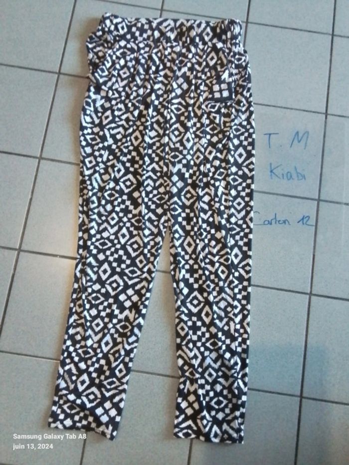 Pantalon fluide à motif