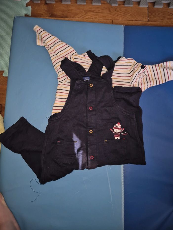 Ensemble salopette pull