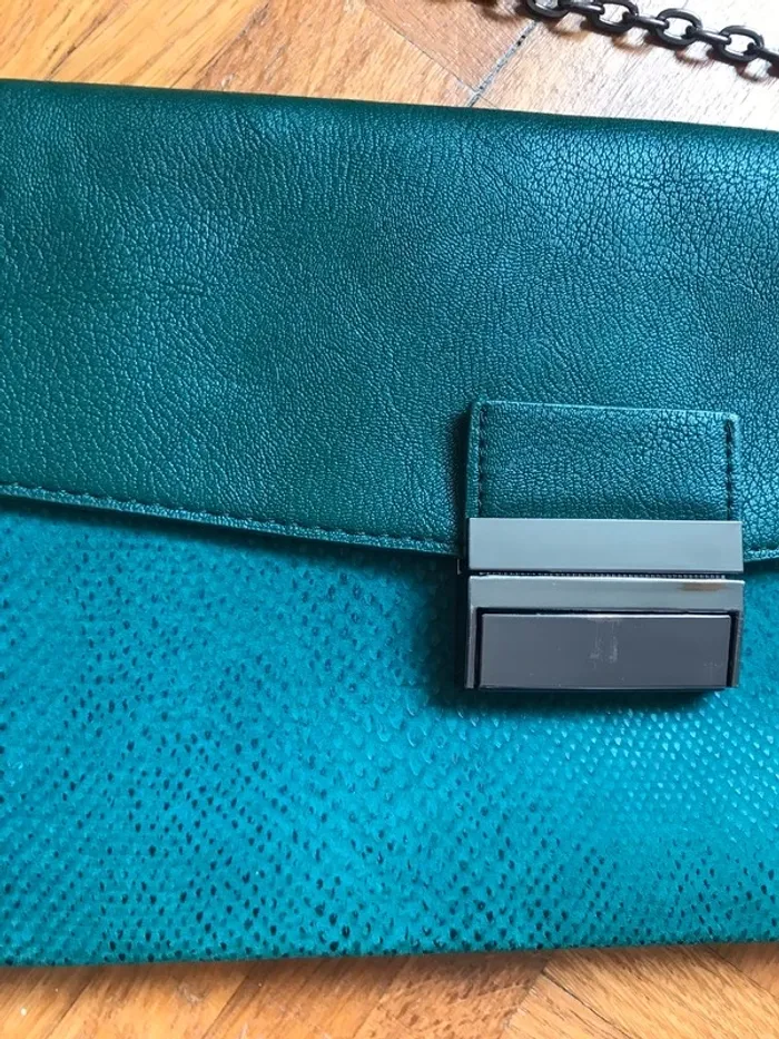 Sac pochette en cuir verte Parfois - photo numéro 2