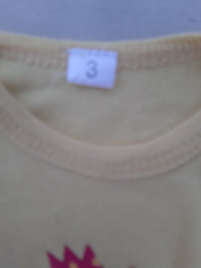 body jaune manches longues fille - couronne - 3 mois - photo numéro 4