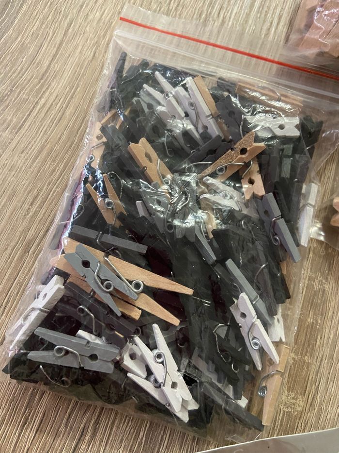 Lot de pinces en bois, mini pinces et demi pinces - photo numéro 6