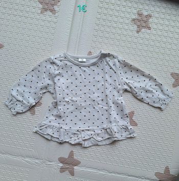 Blouse/t-shirt manches longues 3 mois (62cm)