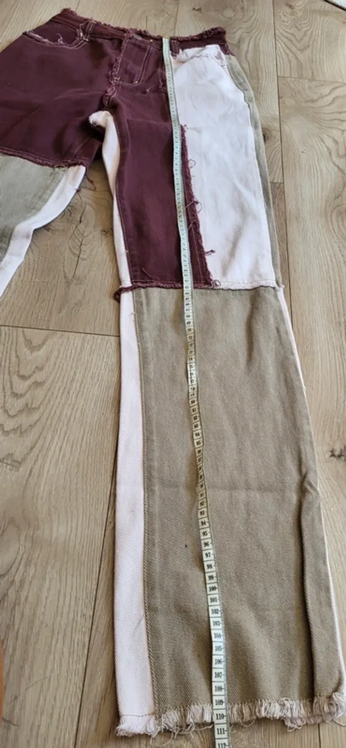 Pantalon patchwork multicolore Shein XS – Neuf sans étiquette - photo numéro 8