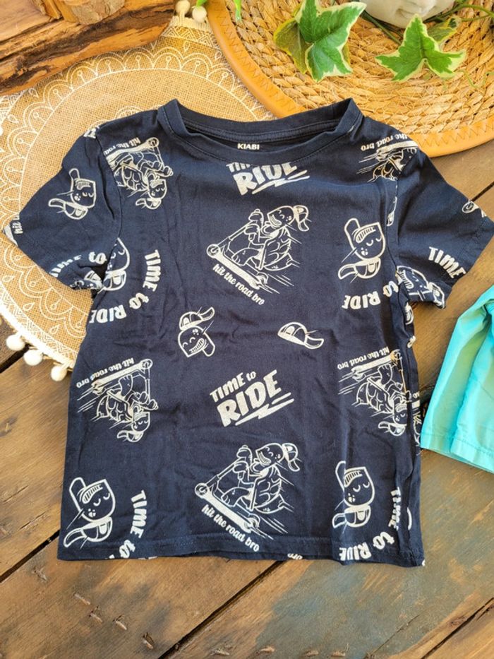 Lot de 2 tee-shirts + short garçon 6 ans - photo numéro 6