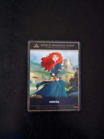 Carte disneyland paris collector/world princess week/merida/rebelle