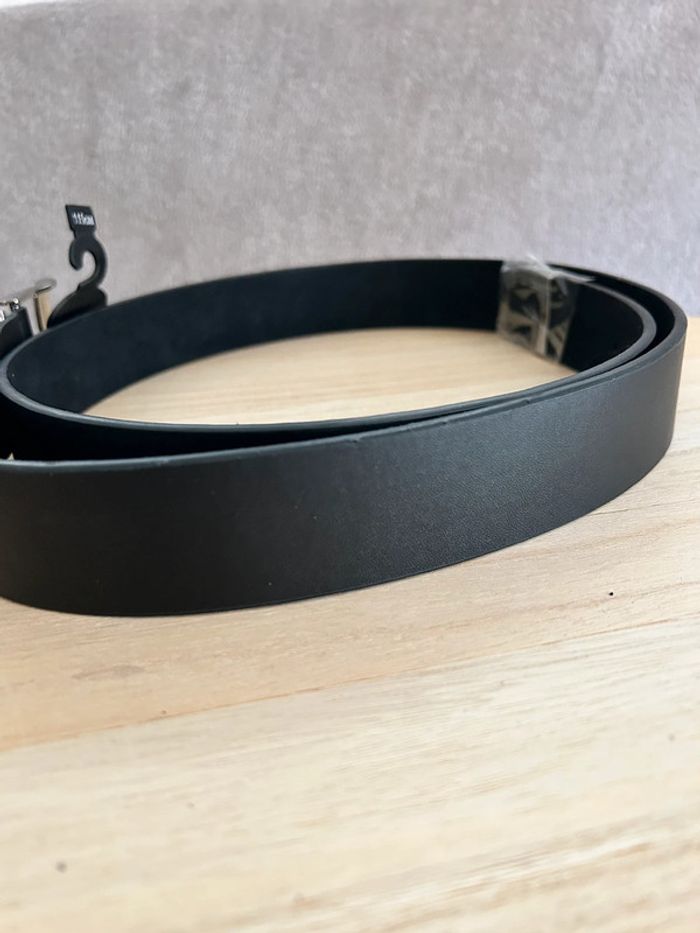 Ceinture en cuir noir taille 115 cm - photo numéro 2