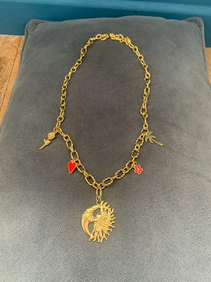collier acier inoxydable doré
