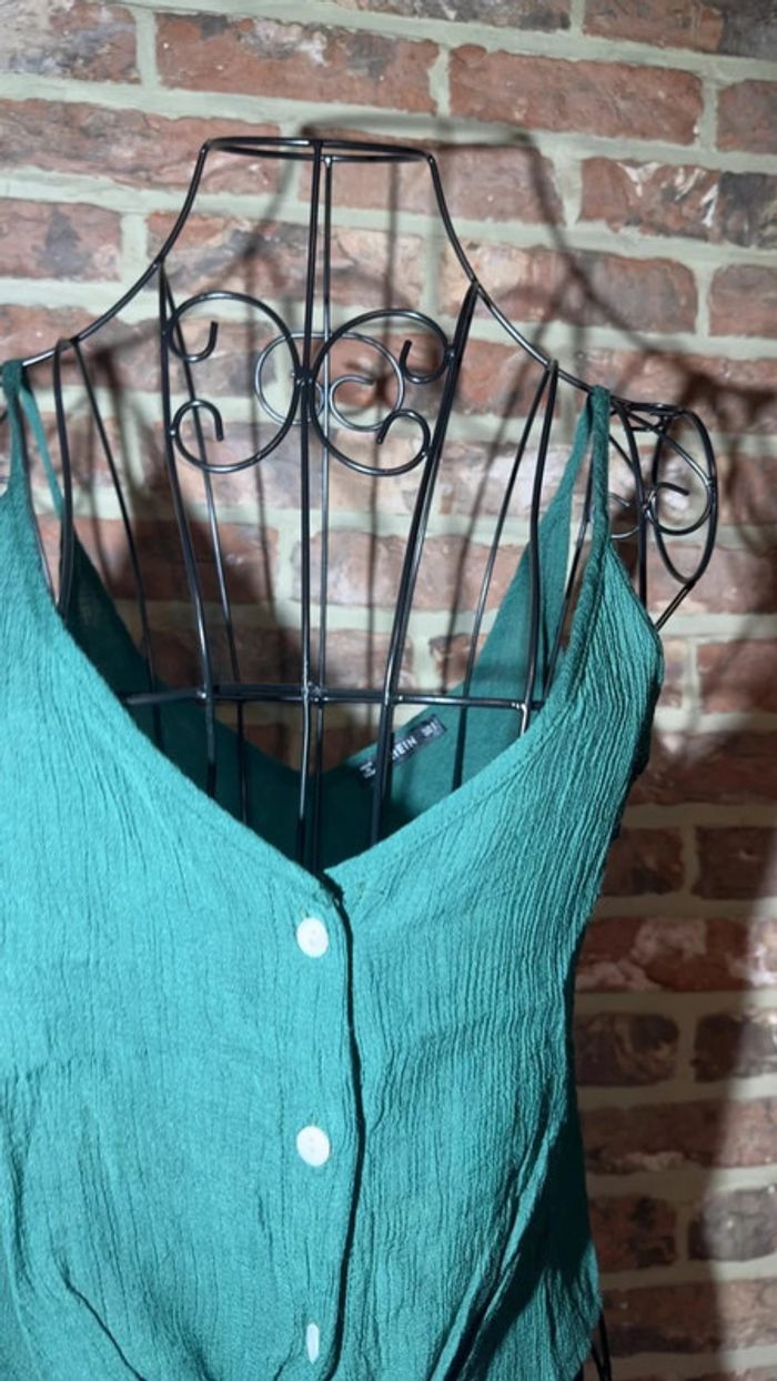 Top vert nylon avec un noeud Shein Taille S / 36 - photo numéro 3