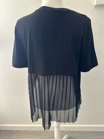 T-shirt noir avec voile Zara T38 M