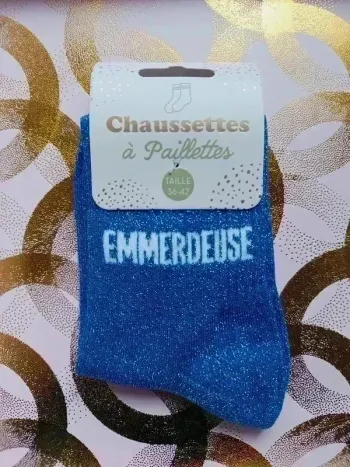 Chaussette à paillettes message