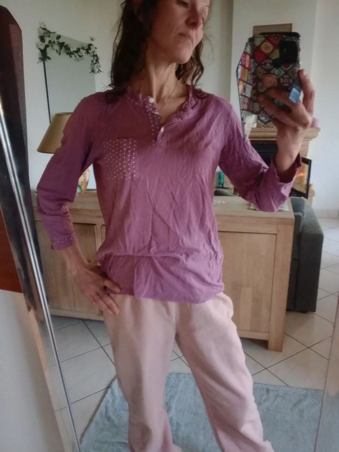 Tenue de nuit femme rose violet c76 - photo numéro 2