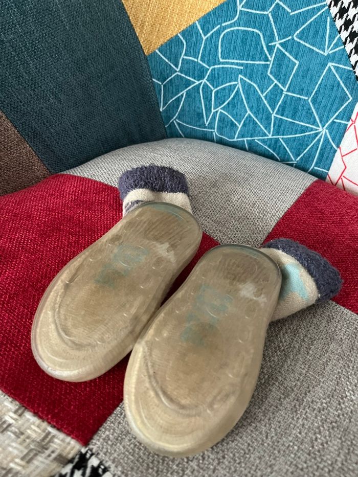 Chaussons chaussette garçon 23, isotoner, à enfiler, made in France - photo numéro 3