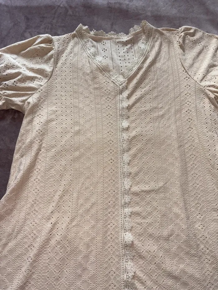 Robe longue beige femme Shein taille XL en très bon état - photo numéro 3