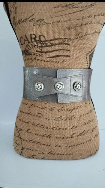 Ceinture élastique grise scratch 75 cm