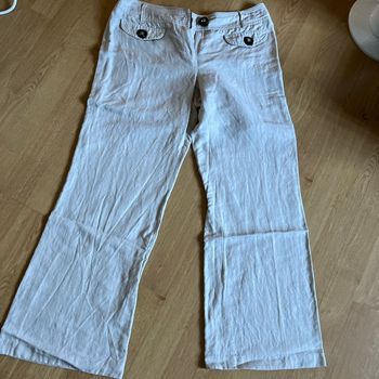 Pantalon femme taille 40 mi lin