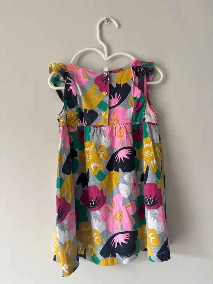 👗 robe à fleurs bébé fille - gemo - 24 mois - très bon état 100% coton - photo numéro 4