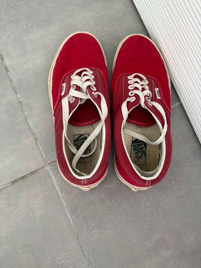Vans basses femme rouges et blanches - photo numéro 3